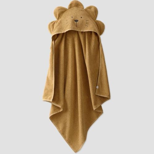 little Planet By Carter's Baby Organic Cotton Lion Bath Towel - Brown