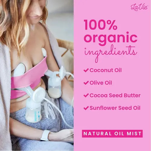 Organic Breast Pumping Spray, Pump Spray Breastfeeding, Breast Pumping Oil, Nipple Spray Pumping, Breast Pump Spray, Lubricant for Breast Shields and Flanges, Prevents Sore Nipples - 2 Oz