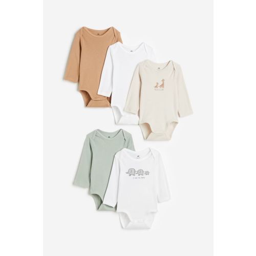 5-pack Long-sleeved Bodysuits
