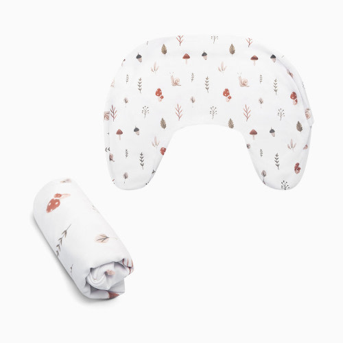 Boppy New Nursing Pillow Organic Cotton Cover - Neutral Forest Floor