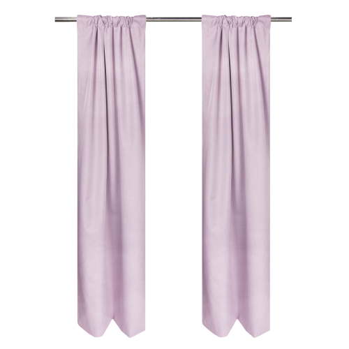 Mainstays Hazy Purple Solid Blackout Curtain Panel Pair, Rod Pocket with Back Tabs, Set of 2, 30 in W x 84 in L