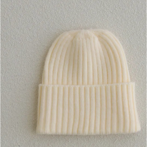 Baby Solid Color Knitted Beanie (Beige)