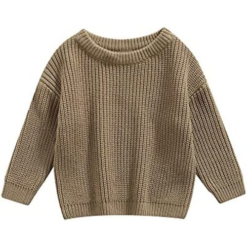 Baby Girl Boy Knit Sweater Blouse Pullover Sweatshirt Warm Crewneck Long Sleeve Tops for Infant Toddler