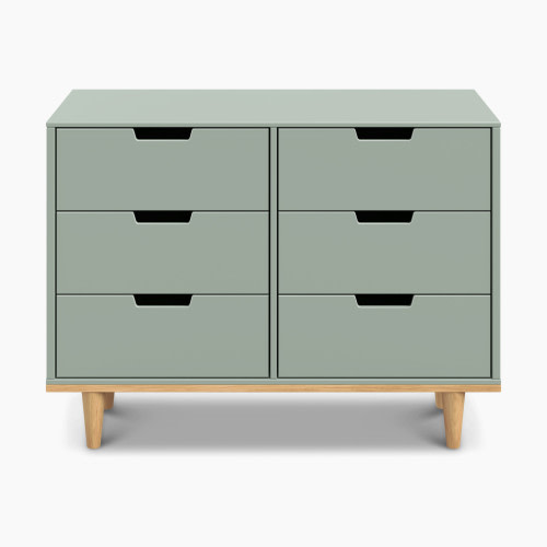 daVinci Marley 6-Drawer Double Dresser - Light Sage/Honey