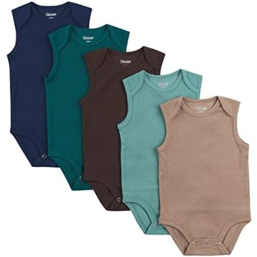 Hanes Baby and Toddler Ultimate Flexy Sleeveless Bodysuit (5 Pack)