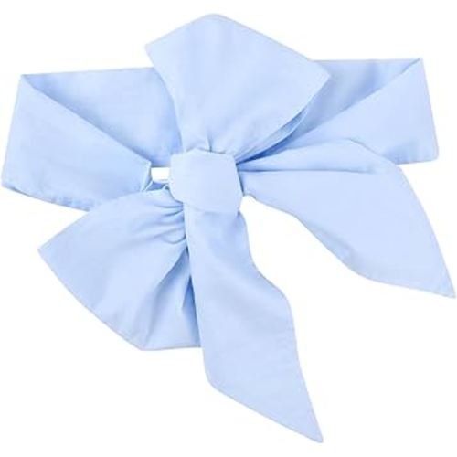 Newborn Swaddle Sash, Soft Cotton Bow Decorative Strap for Swaddles, Adorable Maternity Bow Sash, 70x5.5 Inch, Blue
