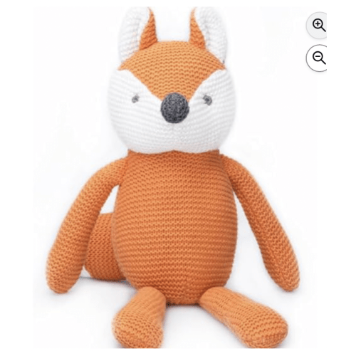 Organic Baby Toys Fox Stuffed Animals for Newborn 6.5"