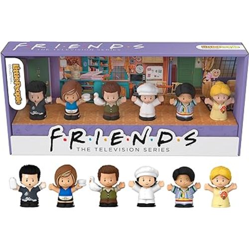 Little People Collector Friends TV Series Special Edition Set for Adults & Fans, 6 Figures in a Display Package