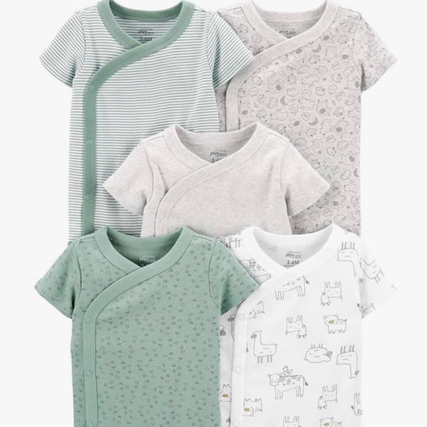 Simple Joys by Carter's Unisex Baby 5-pack Side Snap Short-sleeve Bodysuit