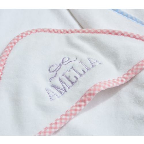 Gingham Baby Hooded Towels | Pottery Barn Kids