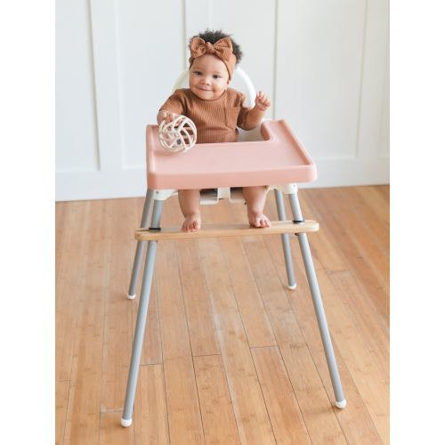 BUNDLE IKEA Antilop Foot Rest & Full Coverage Silicone Placemat Set - Wooden Footrest IKEA Highchair - Ikea High Chair Placemat - Tray Cover