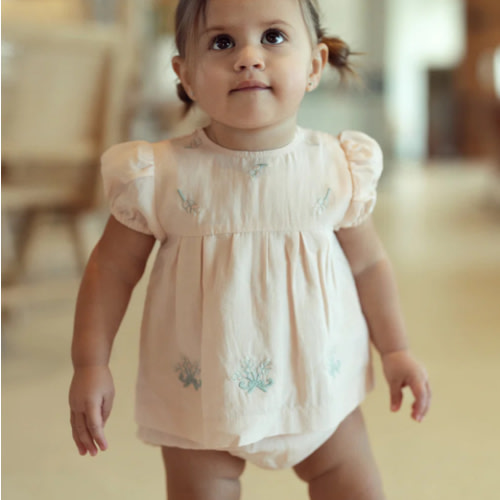 Cotton Floral Embroidered 2Pc Set