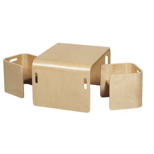 ECR4Kids Bentwood Multipurpose Table and Chair Set, 3-Piece & Reviews | Wayfair