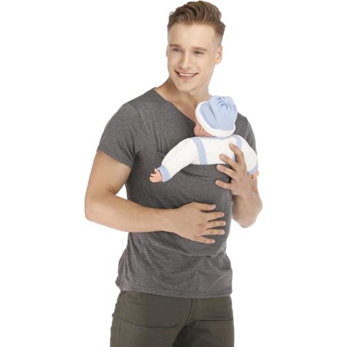 Dad and Mom Kangaroo Carrier Shirt Mens Top Women's Slim Tee Versatile Use Convenient Pockets T-Shirt