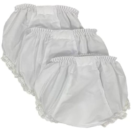 Baby Girls Bloomers Double Seat Diaper Cover Package of 3