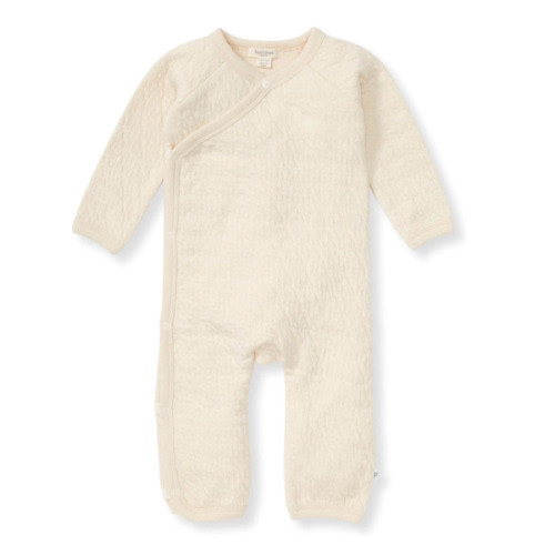 Burt's Bees Baby Cream Quilted Coverall - 0-3 Months