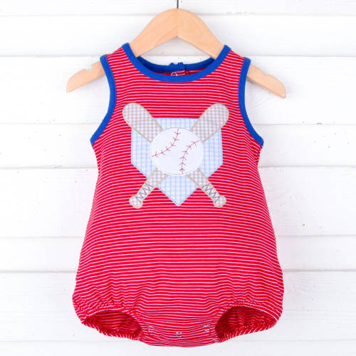 Home Run Red Stripe Knit Bubble