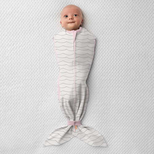 SwaddleMe by Ingenuity Room to Grow Pod - 0-6 Months, 1-Pack (Pink Waves)