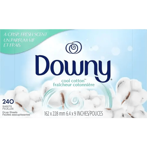 Downy Dryer Sheets Laundry Fabric Softener, Cool Cotton, 240 Count, Packaging may vary