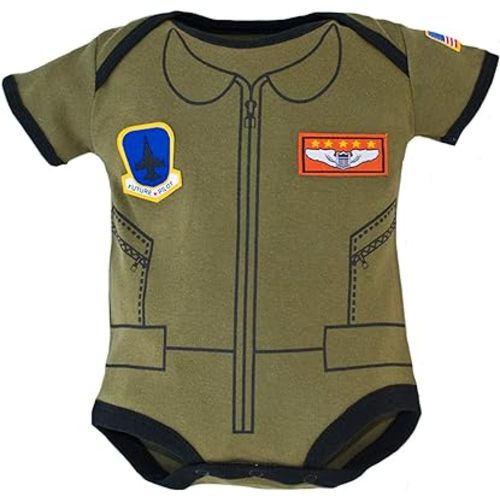 Trooper Clothing Flight Suit Infant Bodysuit (OD Green)