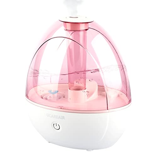 UCAREAIR 2L Humidifiers for Baby Bedroom, Quiet Cool Mist Oil Diffuser for Kids Home Plant, Ultrasonic Air Humidifier with 360Rotation Nozzle, Up to 30 Hours, Auto Shutoff, Night Light, BPA-Free