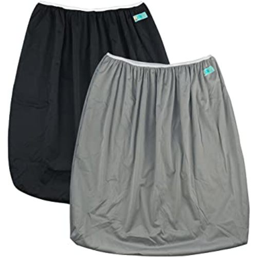 ALVABABY 2 Pack Reusable Diaper Pail Liner for Cloth Diaper,Rubbish Bag,Laundry,Fits for 13.3 Gallon Trash Can and Diaper Pails,Kitchen Garbage Cans Black +Gray PL-B2629