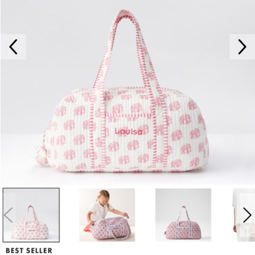Block Print Duffle Bag