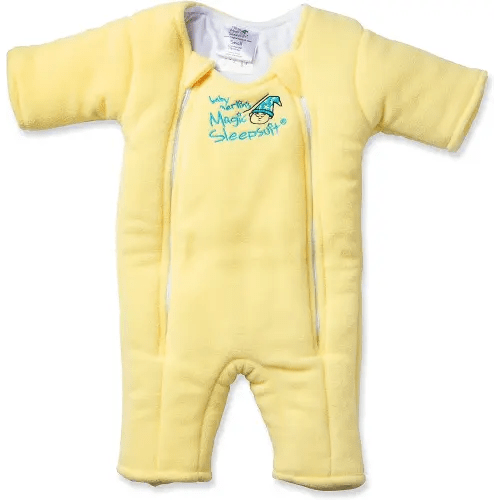 Baby Merlin's Magic Merlin Sleepsuit - Microfleece Baby Transition Swaddle - Sleep Suit for Infants 3-6 Months - Soft Cotton, Double Zipper for Easy Diaper Changes - Yellow