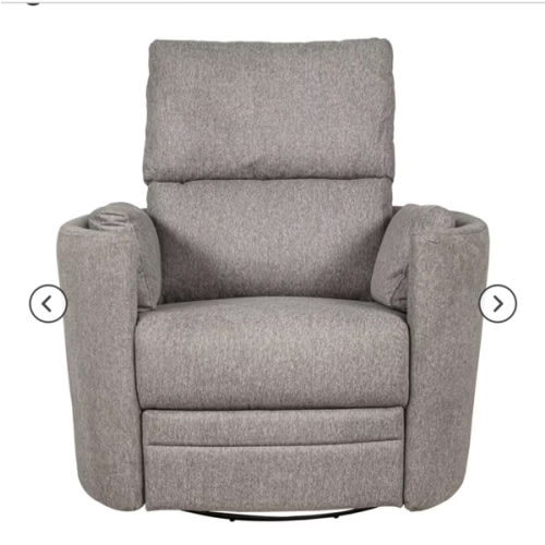 Eastern Shore Compass Power Swivel Glider with USB in Pebble | NFM