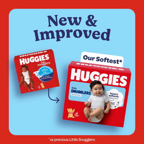 Huggies, Little Snugglers Baby Diapers, Size 1, 8-14 lbs, 96 ct