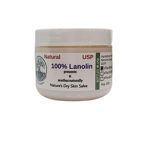 100% Pure HANDMADE Fresh Lanolin USP US Pharmacopeia Grade | for Itchy Dry Skin and Eczema Symptoms | Small Batch | No more wind burn, sore nipples, cracked skin | Holistic Vaseline Alternative