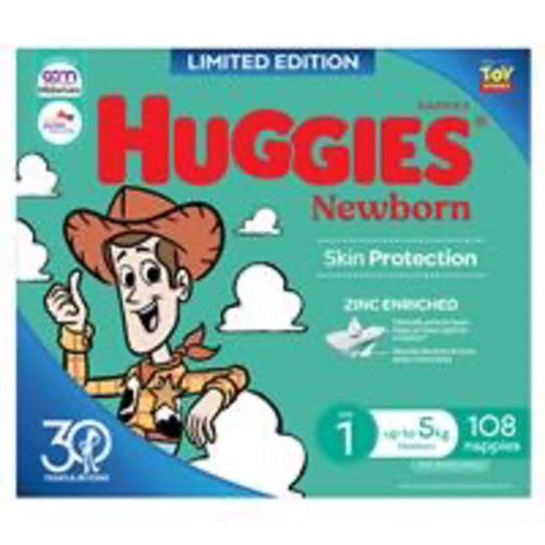 Buy Huggies Ultimate Nappies Size 1 Newborn Jumbo 108 Pack Online at Chemist Warehouse®