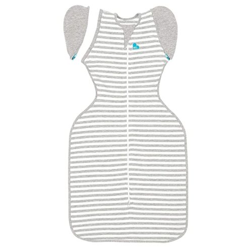 Love to Dream Swaddle UP Transition Bag, Patented Zip-Off Wings, Gently Help Baby Safely Transition from Being Swaddled to arms Free Before Rolling Over, Gray, Large, 19-24 lbs