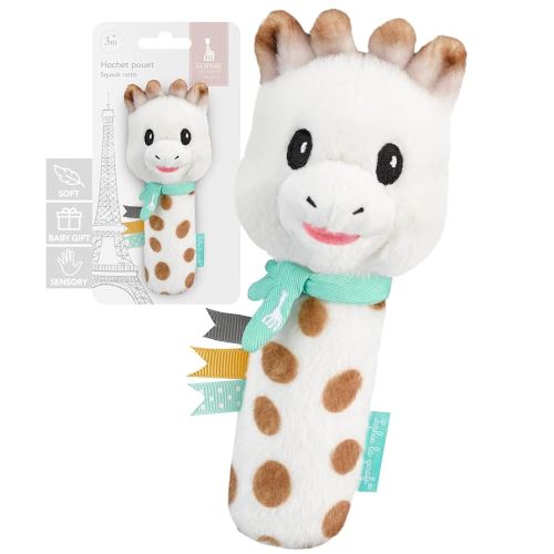 Sophie la girafe Sweetie Pouet Rattle | Soft, Fun & Easy to Grasp | Awaken All 5 Senses