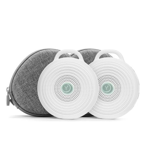 Yogasleep Rohm Portable White Noise Sound Machine + Travel Case in Grey, Sleep Therapy, Crush-Resistant Travel Case, for Adults, Kids & Baby, Noise Blocking & Office Privacy, Registry Gift