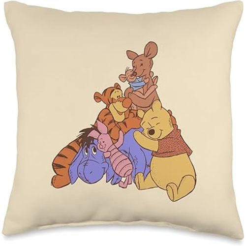 Disney Winnie the Pooh Hundred Acre Kanga Roo Group Hug Throw Pillow