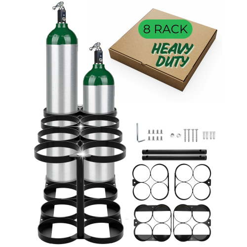 KOKAND Detachable Oxygen Tank Holder (8) for E, D, M9/C Size Cylinders
