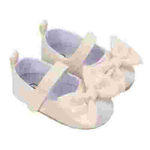 Otqutp Baby Home Shoes Baby Girls Cute Bownot Non Slip Soft Sole PU Leather Toddler Cirb Dress Shoes 0-12 Months Breathable Princess Shoes(Beige,3-6 Months)