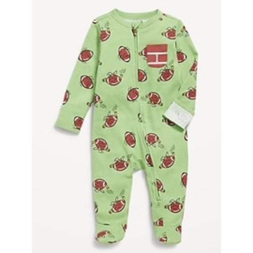 2-Way-Zip Sleep & Play Pocket Footed One-Piece for Baby | Old Navy