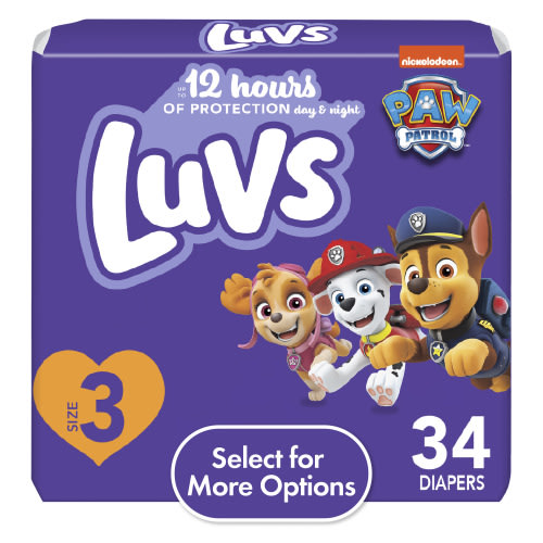 Luvs Diapers Size 3, 34 Count (Select for More Options)