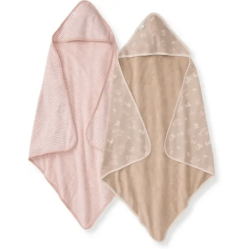 Burt's Bees Baby Hooded Towels, Absorbent Knit Terry, Super Soft Single Ply, 100% Organic Cotton