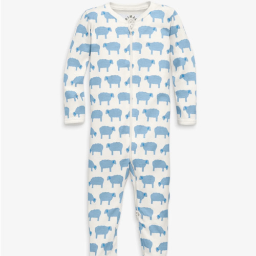 Baby organic animal friends zip footie | Primary.com
