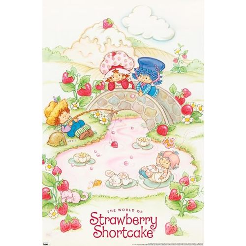 Trends International The World of Strawberry Shortcake - Bridge and Friends Wall Poster, 34L x 22.4W, Unframed Version