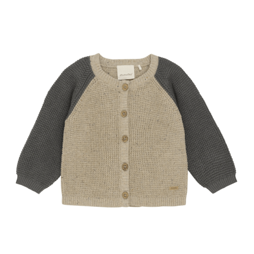Minymo Cardigan Knit Beige Melange