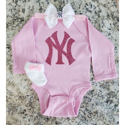 Yankees baby/toddler clothes girl Yankees baby gift girl Yankees newborn girl