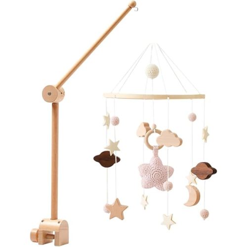 Cute Baby Mobile for Crib - Gender Neutral Nursery Decor with Hanging Attachment