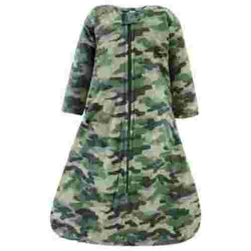 Hudson Baby Infant Boy Long Sleeve Plush Faux Fur Sleeping Bag, Wearable Blanket, Camo, 0-6 Months