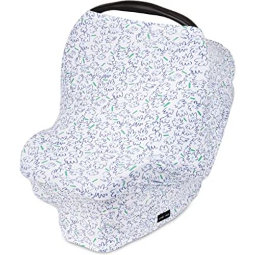 Breathable Nursing Cover Up and Car Seat Cover for Babies Simka Rose - Breastfeeding Cover for Baby Boy & Girl - Adjustable Stretchy Infant Carseat Canopy Carrier Cover for Summer - Must Have Registry
