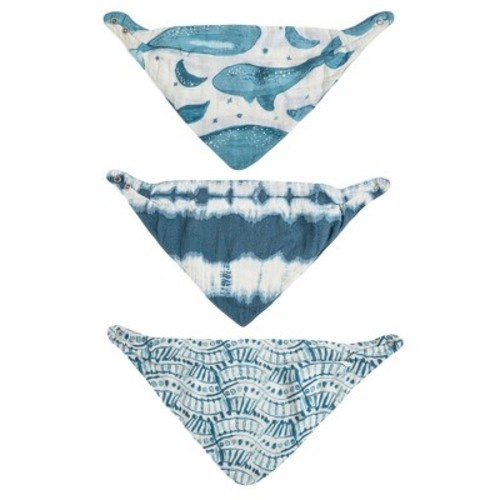 Crane Baby 4-Layer Muslin Bib Set - Caspian - 3pk