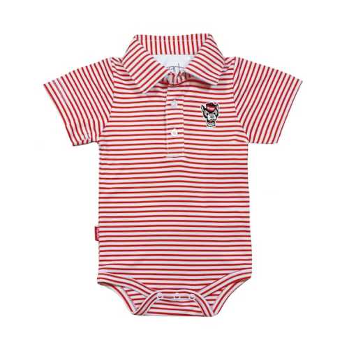NC State Wolfpack Garb Infant Carson Polo Bodysuit - Red/White